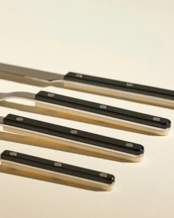 Clearance Cuillère à café Sabre - Noir / Ivoire Couverts Et Ustensiles