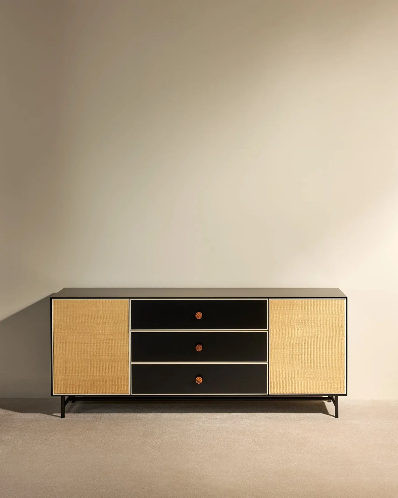 Clearance Enfilade Essence - Noir Meubles Et Bureaux