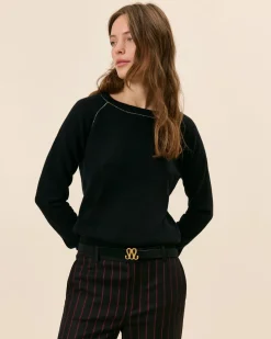Discount Pull Orsay Col Rond Lurex - Noir Hauts