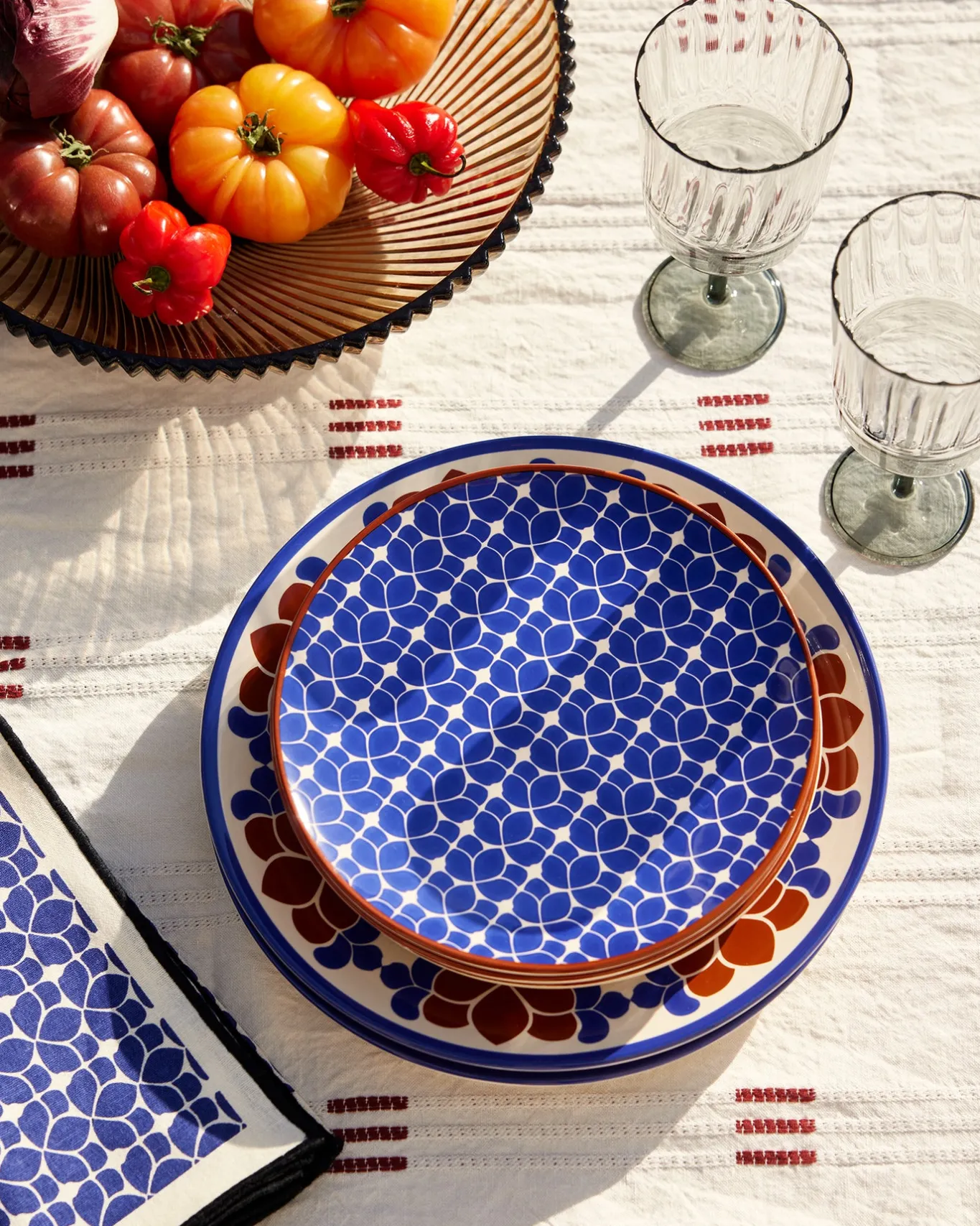 Outlet Serviette de table Flore - Outremer Linge De Table