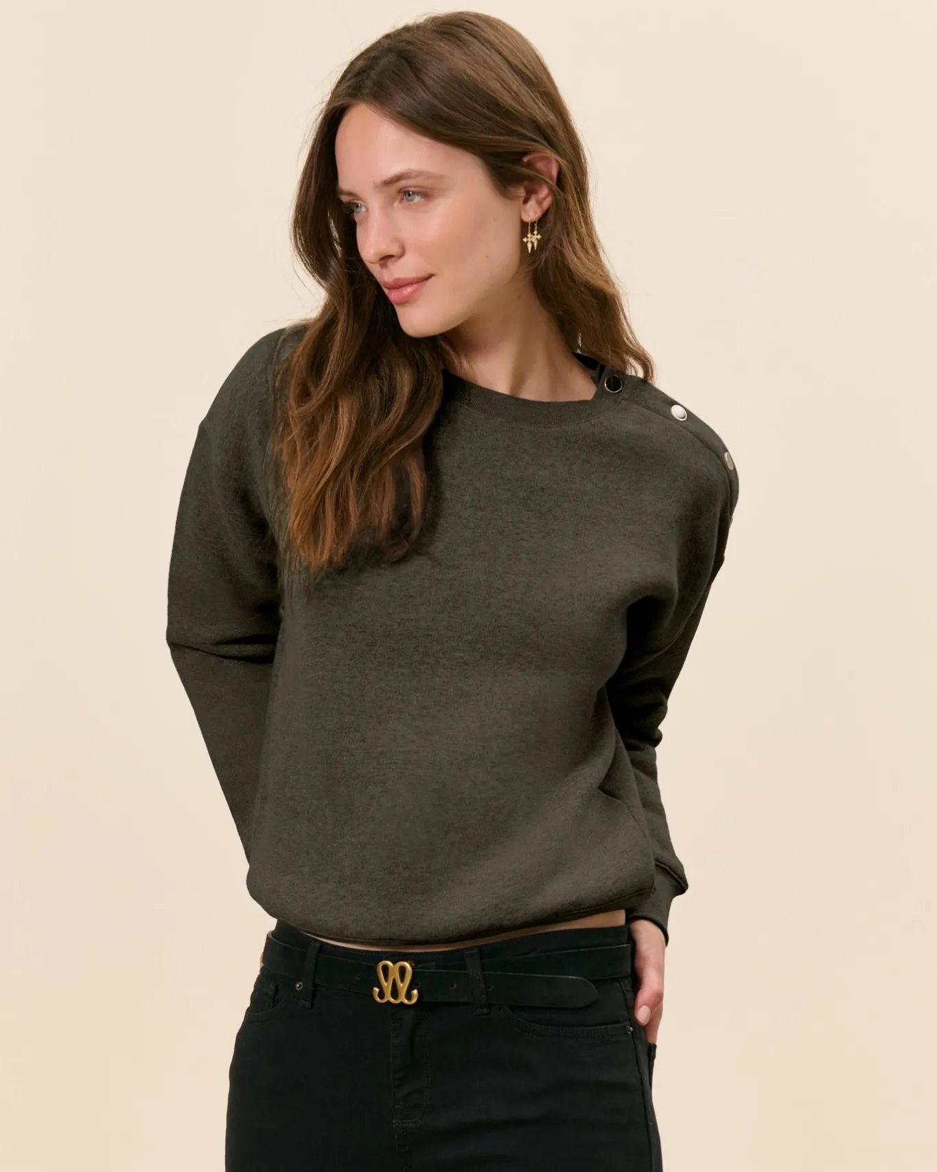 Discount Sweat Passy - Kaki Hauts