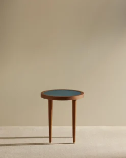 Outlet Table basse ronde Puzzle - Bleu Sarah Tables Basses|Tables D'Appoint Et Chevets