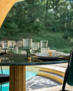 Table ovale Riviera Marbre Vert Tables Hautes